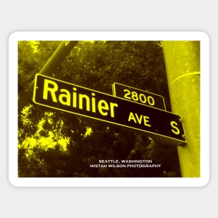 Golden Black Rainier Avenue South, Seattle, WA by Mistah Wilson Photography Sticker